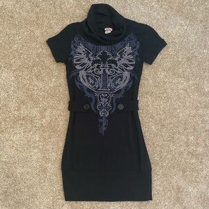 Black mini dress